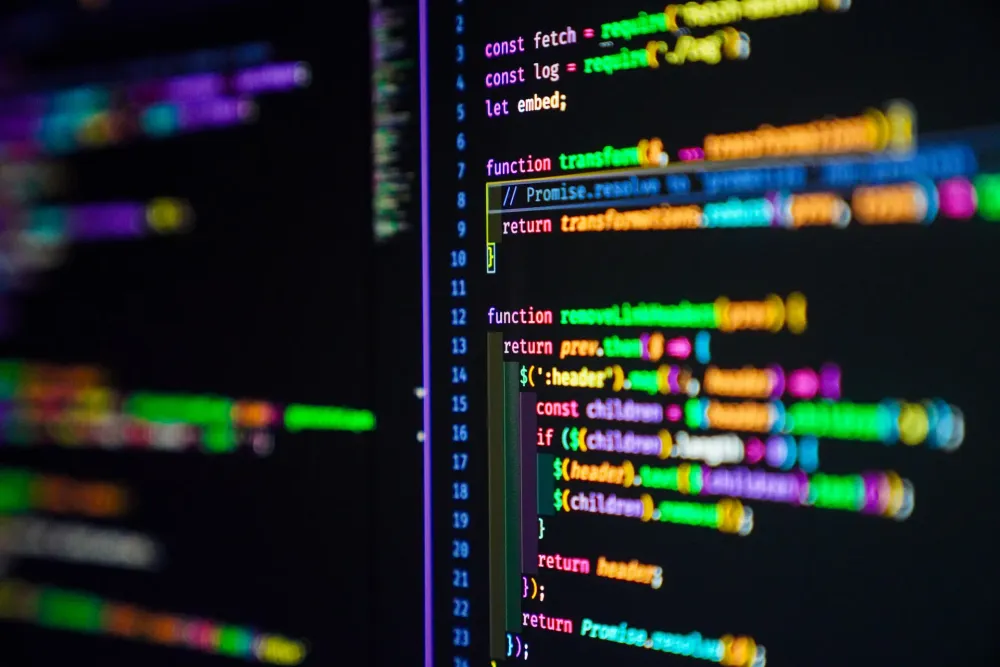Developer code illustration