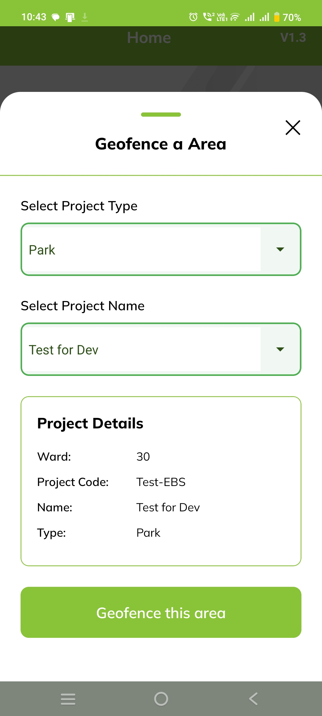 Enterprise Geofencing App mobile app screenshot 1
