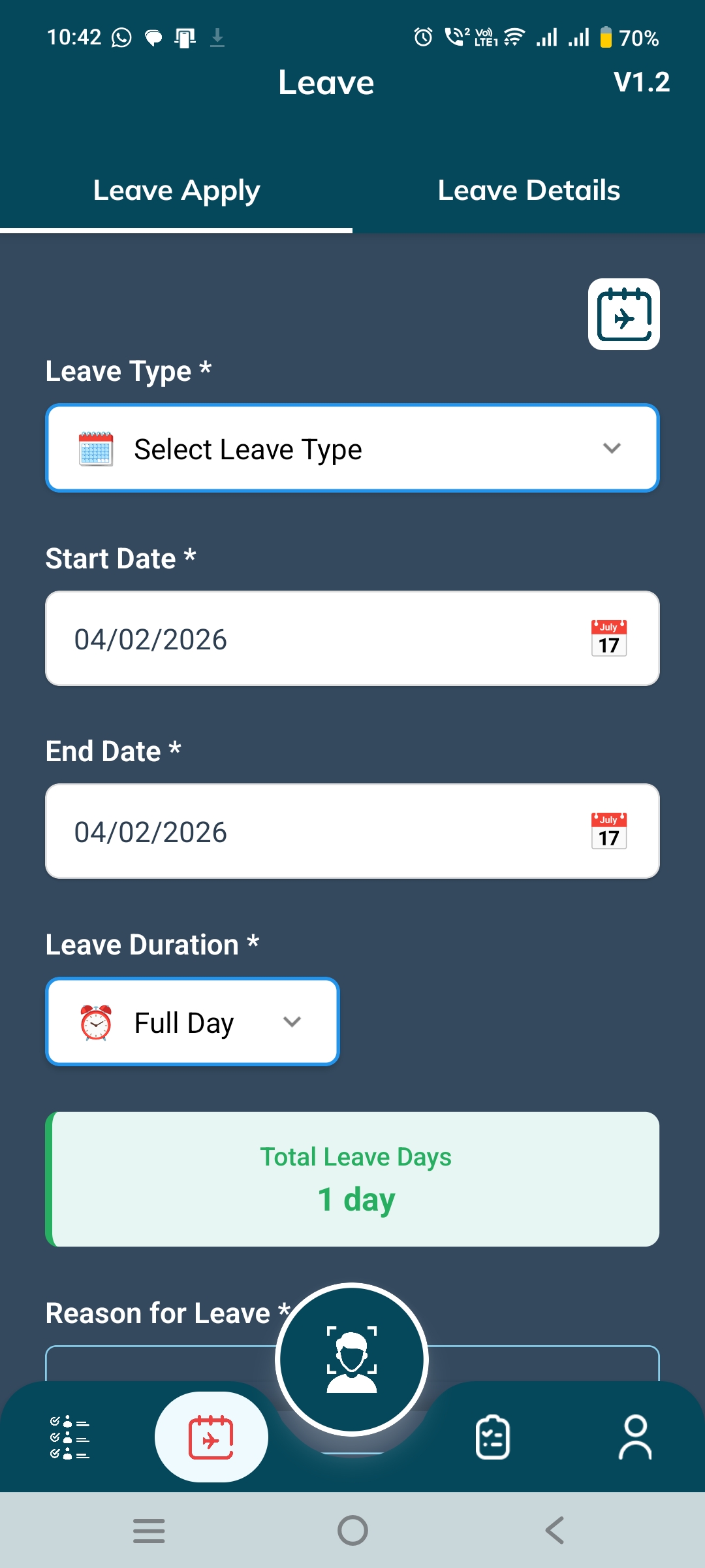 Biometric & Geo-Attendance mobile app screenshot 3