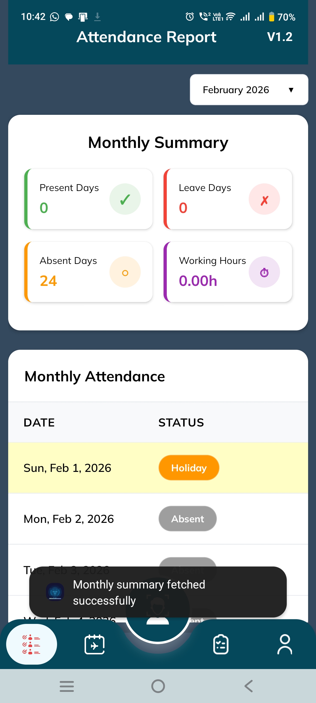 Biometric & Geo-Attendance mobile app screenshot 4